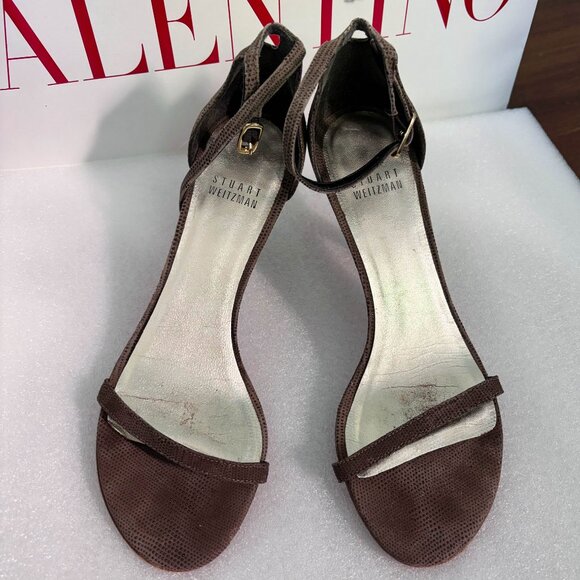 Stuart Weitzman Classic Lace-Up Sandals – Size 6 – Olive Green - Picture 4 of 8